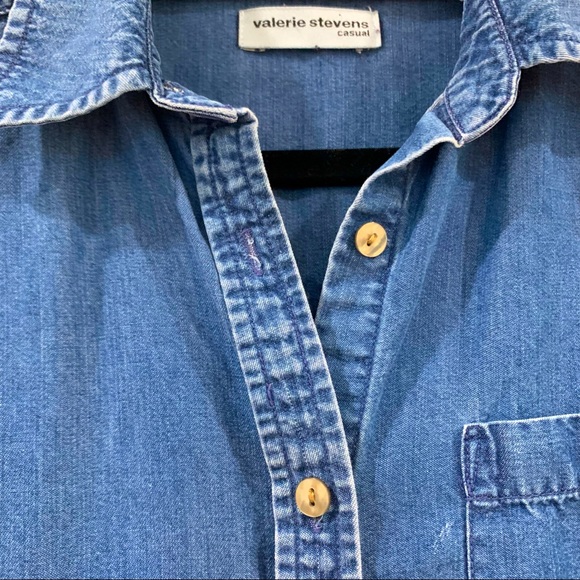 ✨ Chambray Denim Button Down Shirt - S - Picture 12 of 13